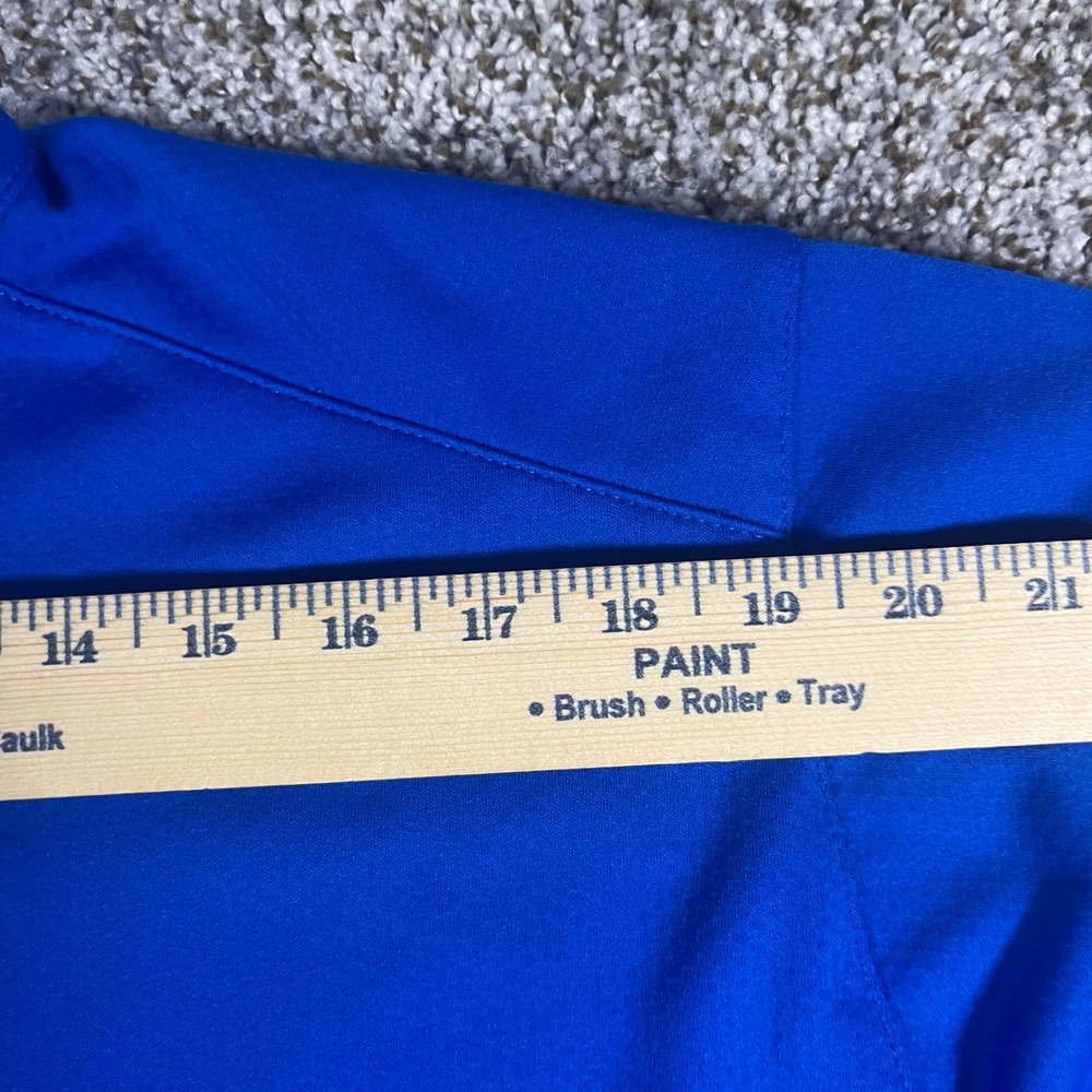 Nike Dri-FIT Quarter Zip Pullover Mens XL Blue Grey Mesh Athletic Golf Shirt - Picture 6 of 8